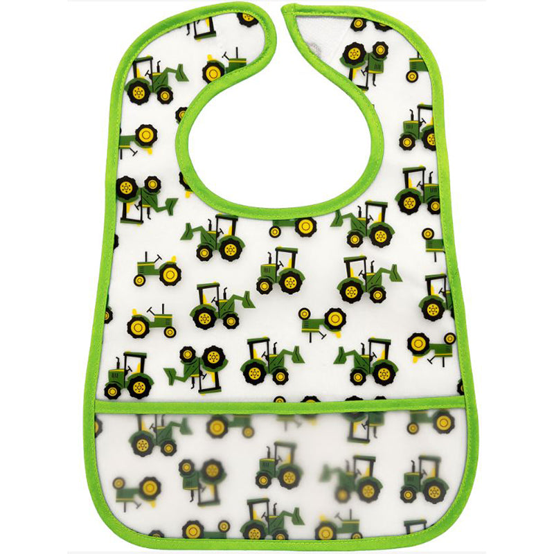 3 Pack PEVA Waterproof Baby Bibs - Soft & Adjustable for Toddlers - Ideal for Feeding, Mealtime, and Messy Play - J4A174GN