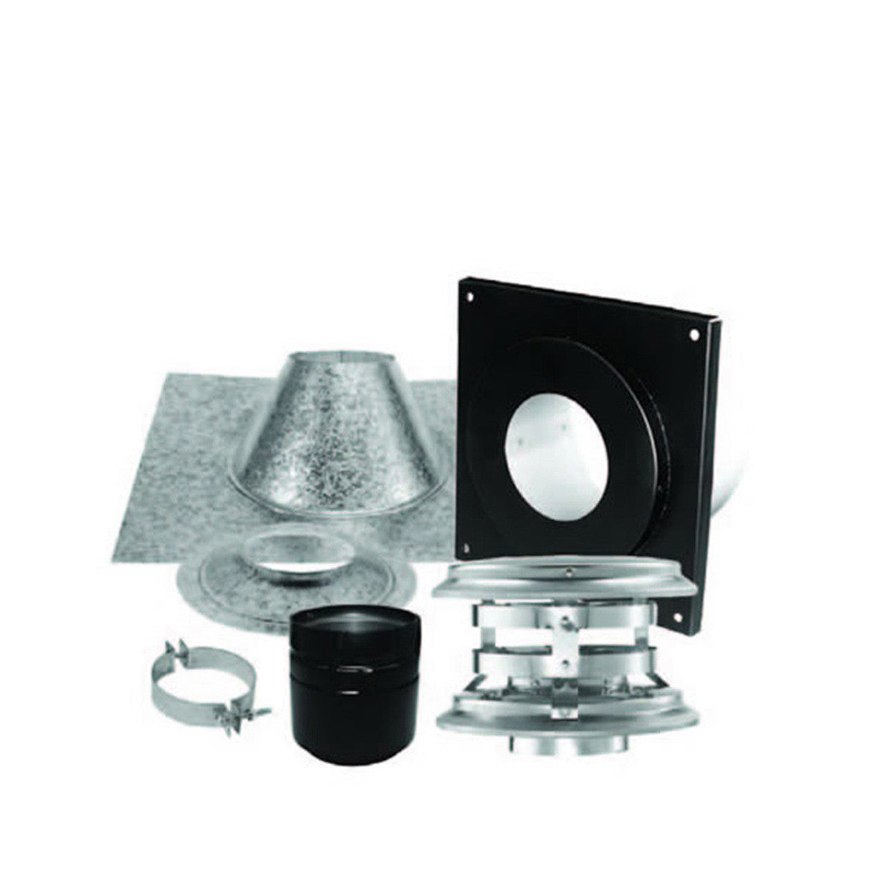 3 PelletVent Pro Vertical Kit for Flat Ceilings - Stainless Steel Pellet Stove Venting System | Perfect for Home Heating & Fireplace Installation
