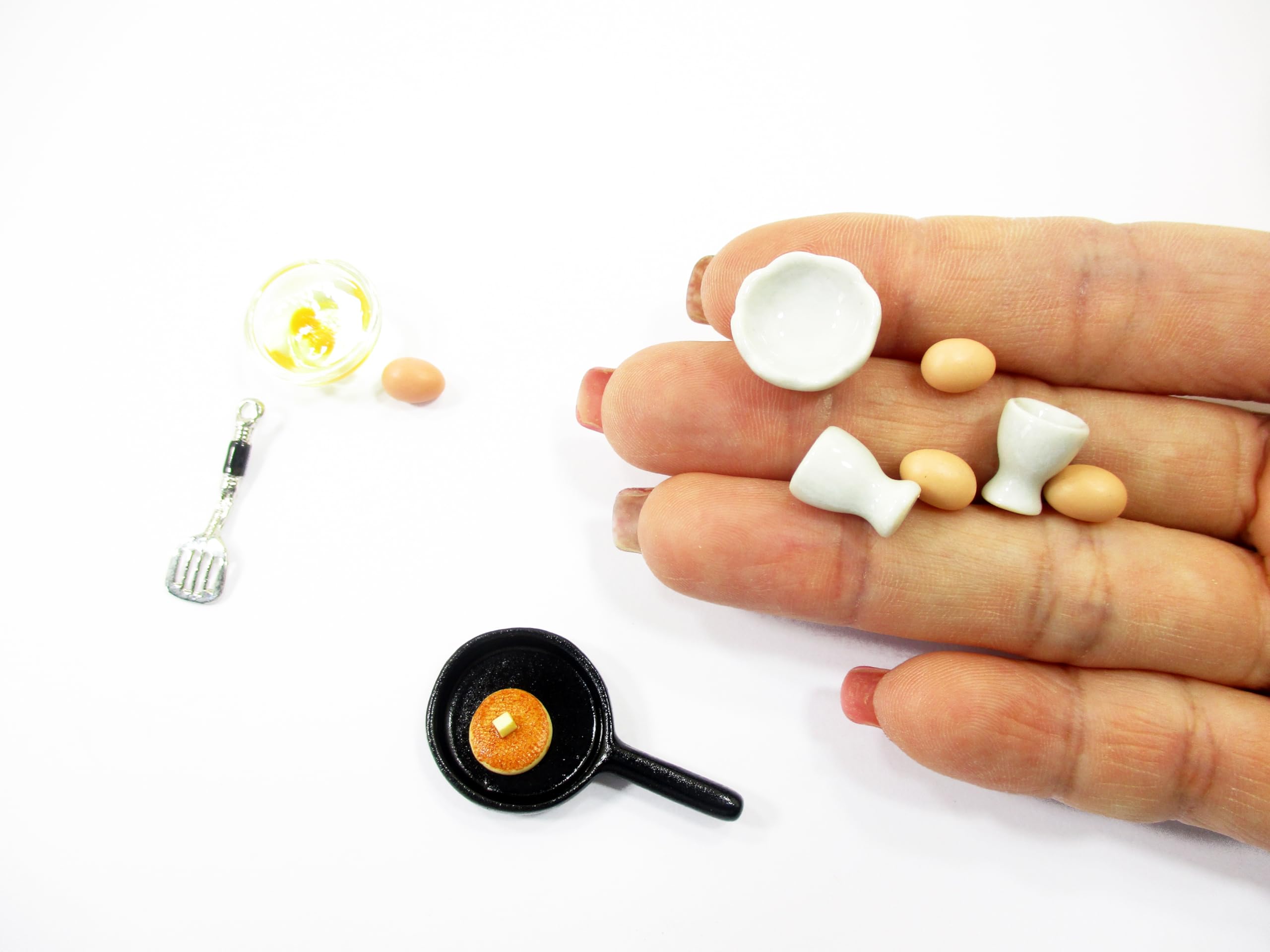 Miniature Pancake Breakfast Set - 16215 Tiny Dollhouse Kitchen Accessories for DIY & Collectors | Perfect for Dollhouse Scenes, Miniature Displays & Craft Projects
