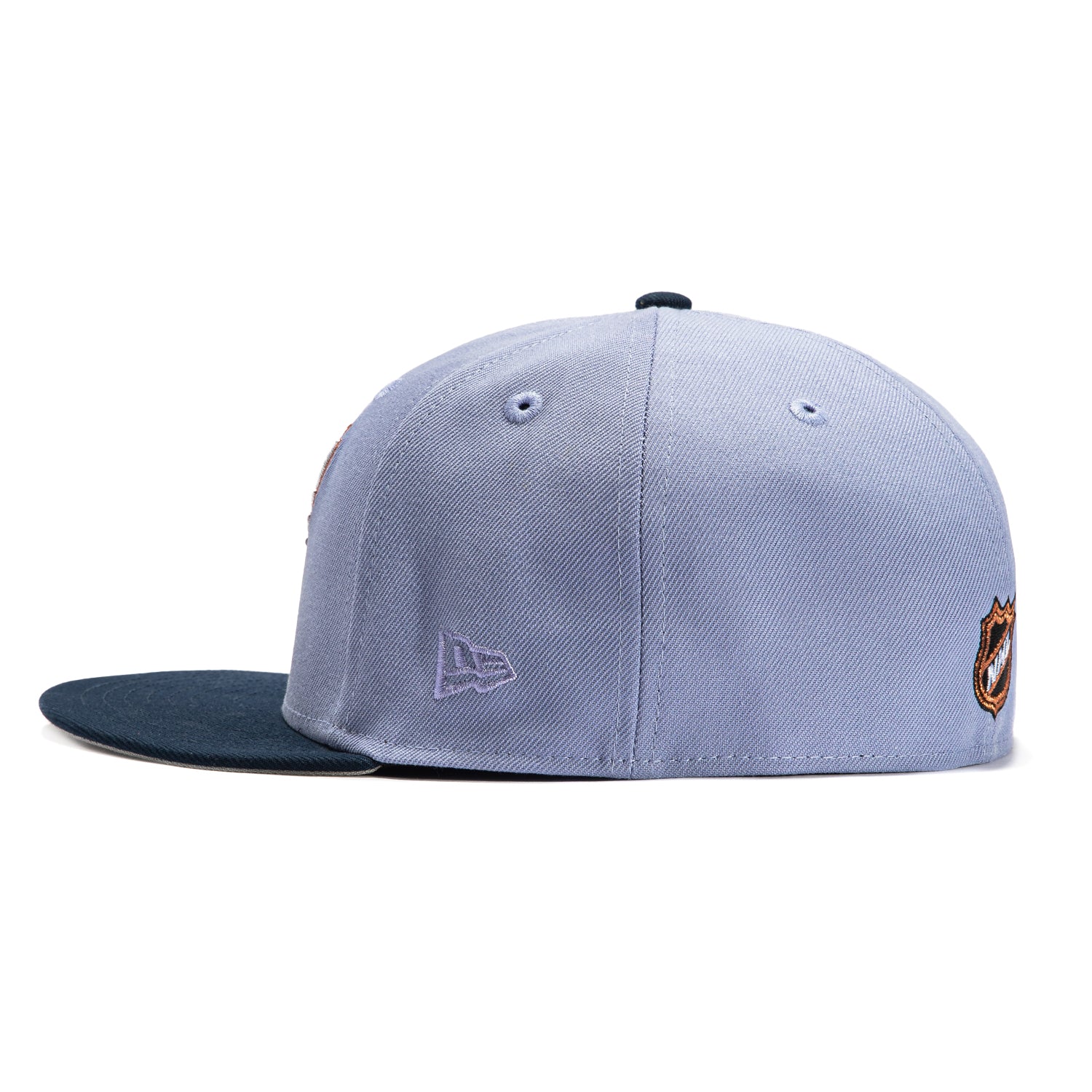 New Era 59Fifty Detroit Red Wings 2008 Stanley Cup Patch Snapback Hat - Lavender & Navy - Official NHL Licensed Baseball Cap for Men & Women - Perfect for Sports Fans, Game Day & Casual Wear