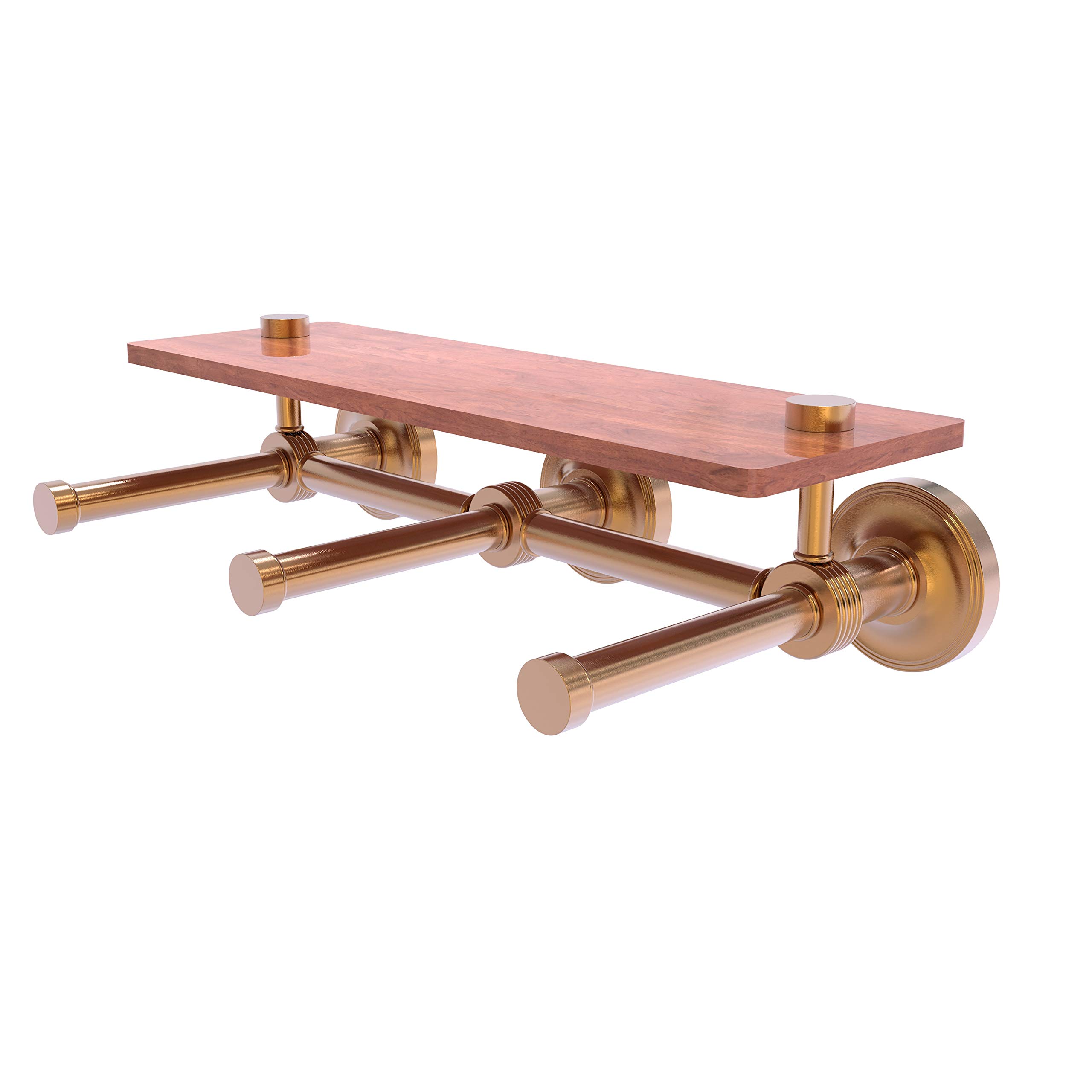 Allied Brass PR-35-3S-IRW Prestige Regal 3-Roll Horizontal Toilet Paper Holder - Brushed Bronze Finish | Bathroom Tissue Storage Organizer for Modern & Traditional Bathrooms