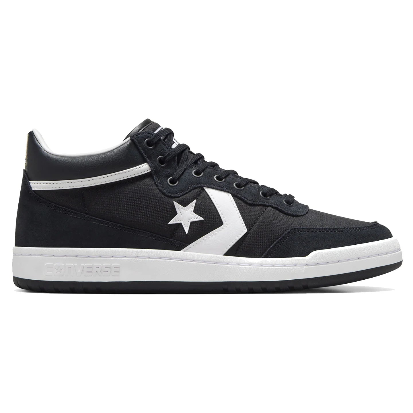 Converse Fastbreak Pro Mid Basketball Shoes for Men - Black/White/Black High-Top Sneakers for Court Performance & Street Style
