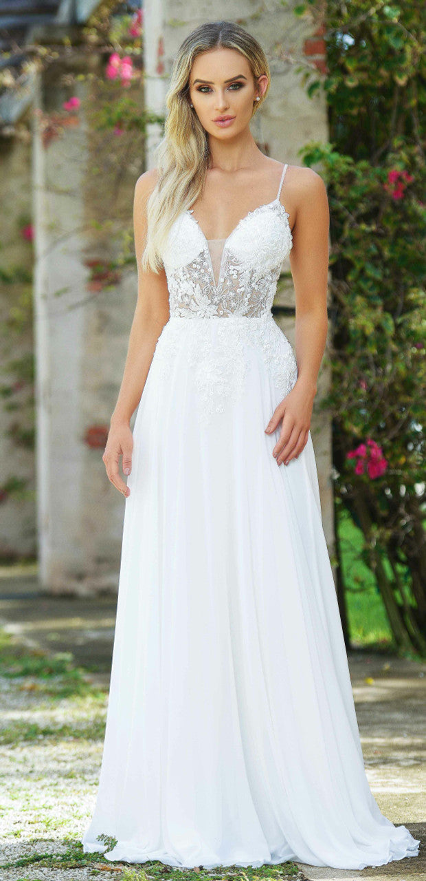 Avianna Gown - Elegant Off White Evening Dress for Women | Perfect for Weddings, Prom & Formal Events