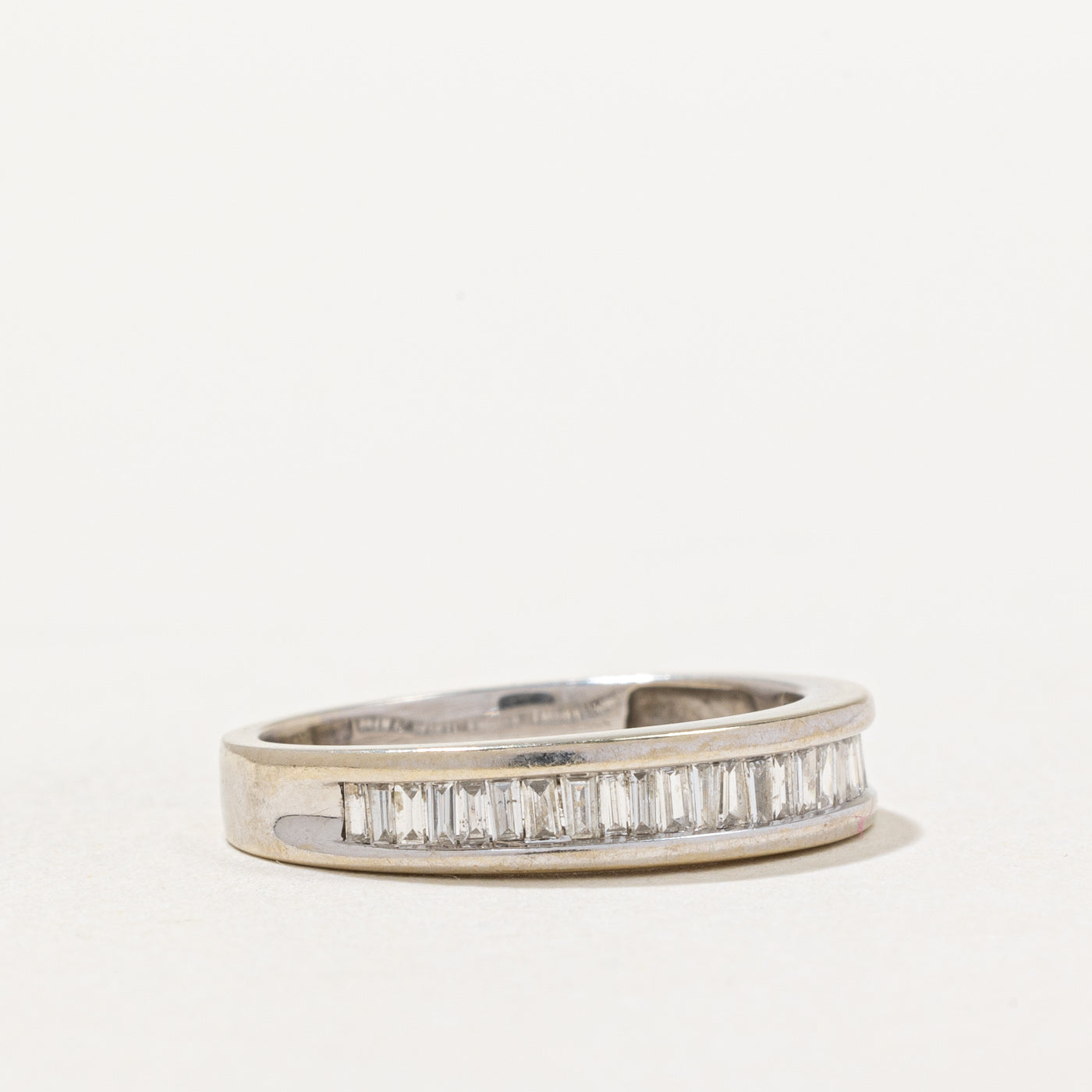 Semi Eternity Baguette Cut Diamond Wedding Band Ring - 0.50 Carat Total Weight (CTW) - Size 6 - Perfect for Anniversary Gifts, Bridal Jewelry & Special Occasions