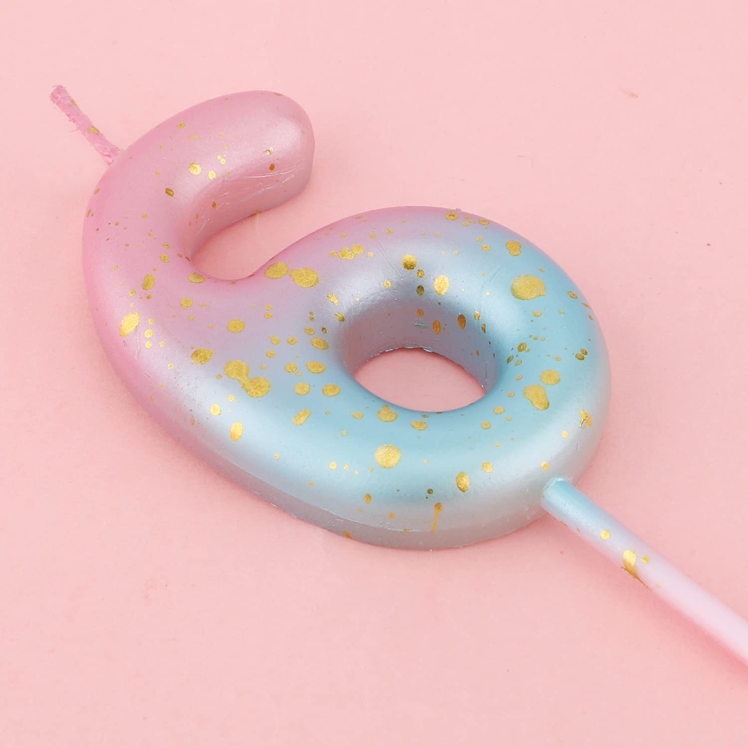 Pink Blue Gradient Birthday Number & Letter Candles for Cakes - Decorative Cake Toppers for Birthday Parties, Anniversaries & Celebrations