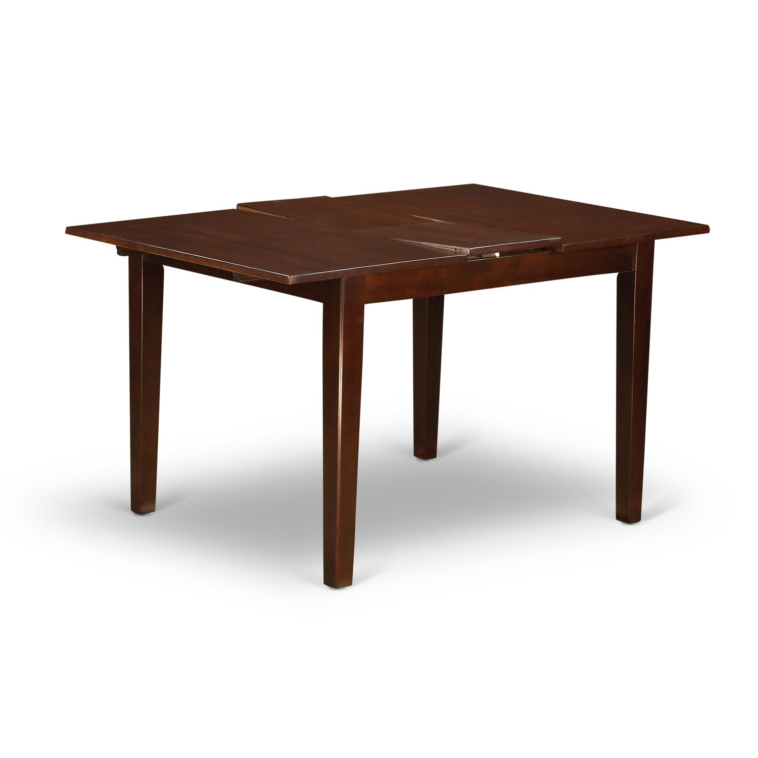 East West Furniture MLBO5-MAH-W 5-Piece Mahogany Dining Set with 36x54 Inch Extendable Table & 4 Wooden Chairs - Perfect for Small Spaces, Breakfast Nooks & Compact Dining Rooms