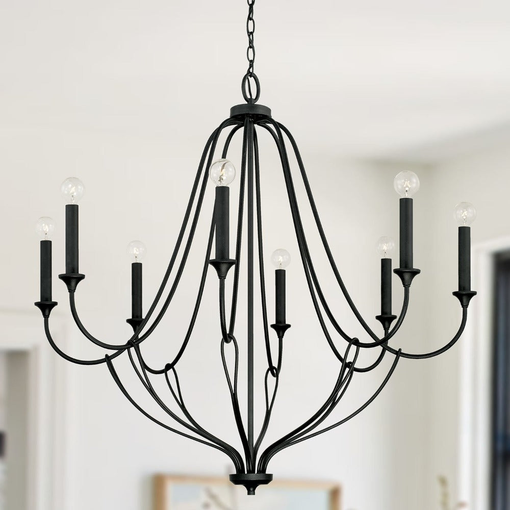 Luella Chandelier - Elegant Crystal Ceiling Light Fixture for Dining Room & Living Room | Modern Home Decor Lighting | Perfect for Weddings & Luxury Interiors