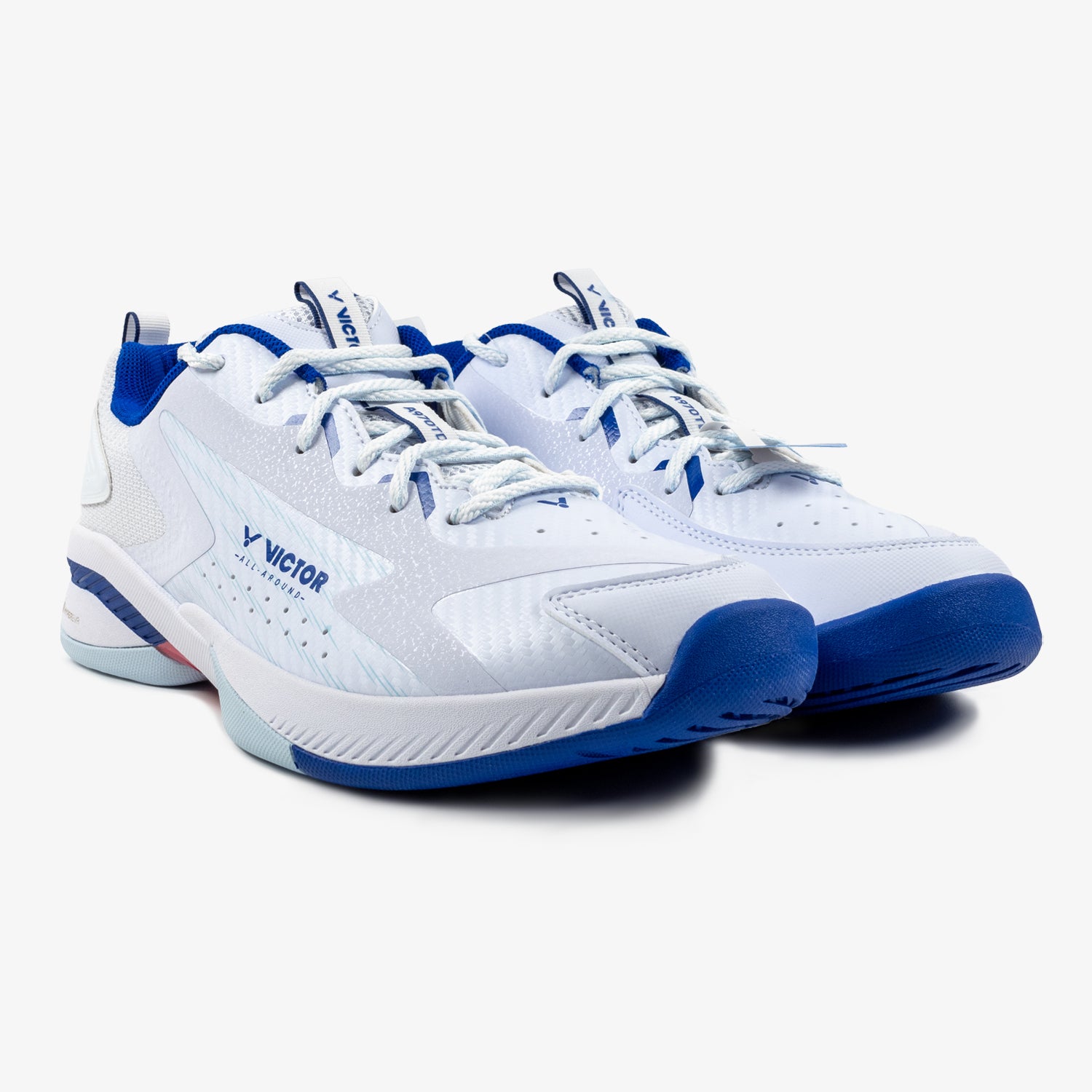 VICTOR A970TD AB Badminton Shoes White Blue - Lightweight & Breathable for Indoor & Outdoor Sports - Perfect for Badminton, Tennis & Court Games