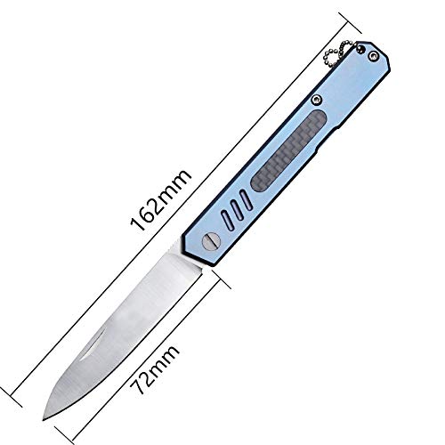 Premium Titanium Alloy Folding Pocket Knife with Strong Blade & Secure Clip - Perfect EDC Knife, Survival Tool & Men's Gift for Camping, Hiking & Outdoor Adventures