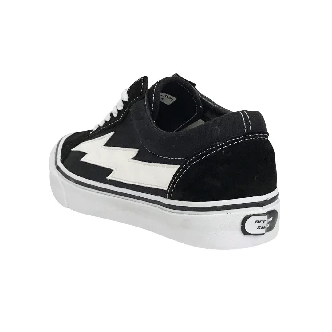 REBGO Revenge X Storm Black Old School Sneakers - Men's High-Top Skate Shoes for Streetwear & Casual Wear | Perfect for Skating, Urban Fashion & Everyday Comfort