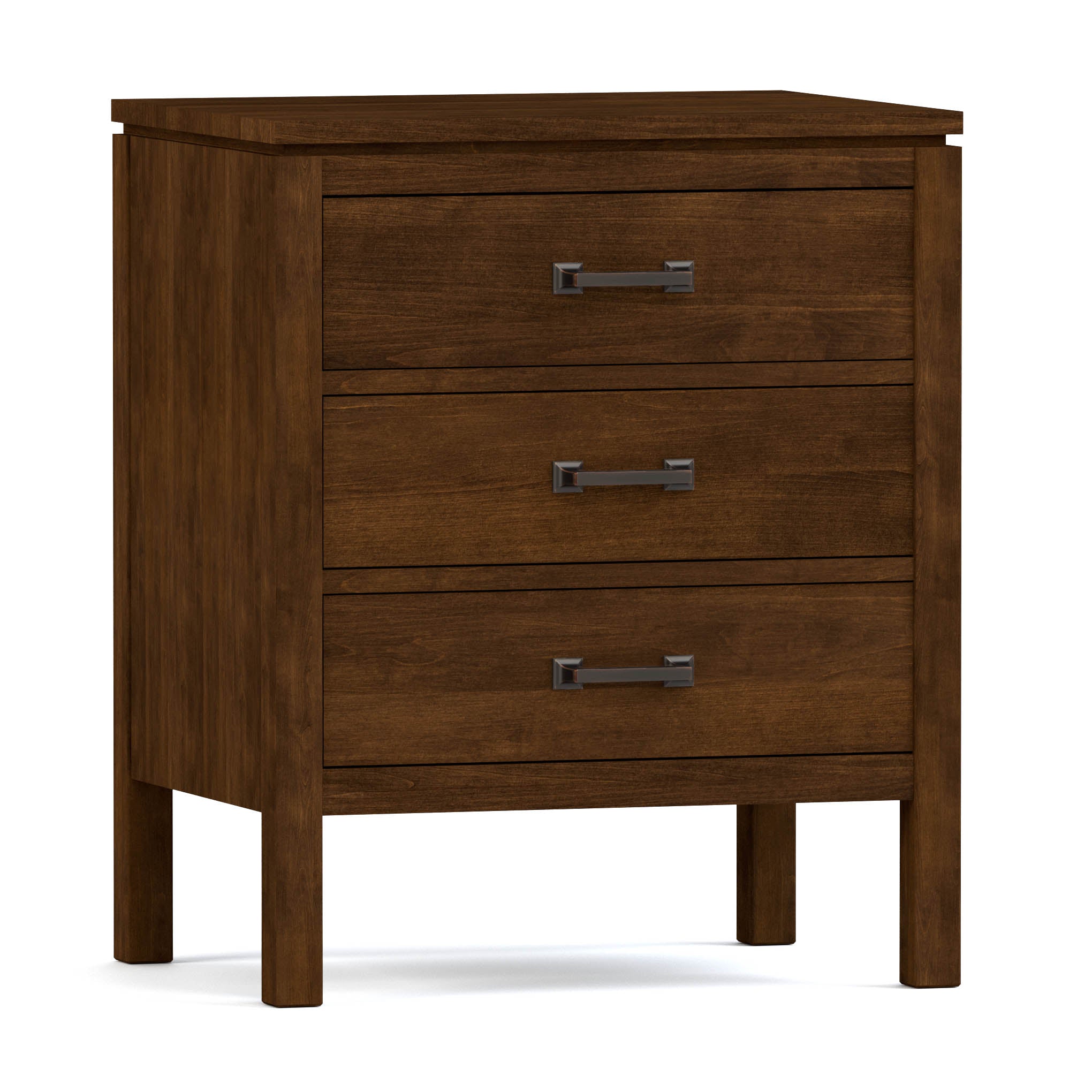 Dwyer 3-Drawer Nightstand - Modern Bedside Table with Storage for Bedroom, Living Room & Office - Wooden Night Stand with Smooth Gliding Drawers