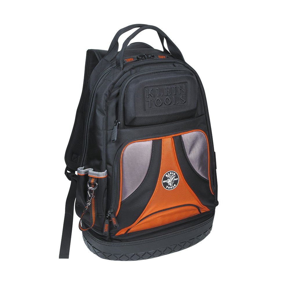 Klein Tools Tradesman Pro Tool Backpack Set with 4 Canvas Zipper Pouches - Durable Electrician Tool Organizer for Construction, HVAC & DIY Projects