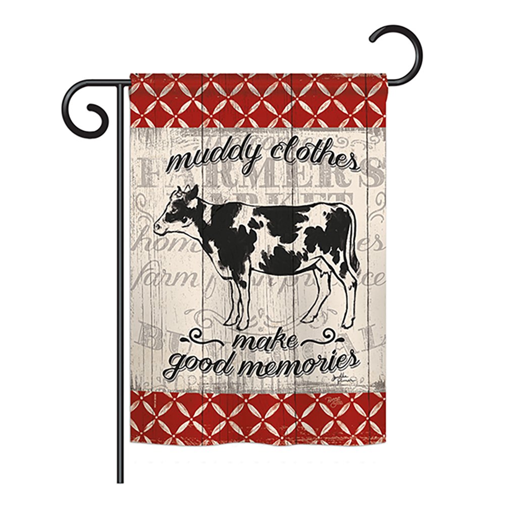 Farm Cow Garden Flag 13x18.5