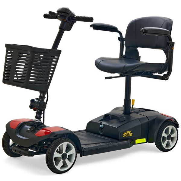 Golden Technologies BuzzAround LT 4-Wheel Mobility Scooter - Lightweight Travel Scooter for Adults & Seniors - Foldable Electric Scooter for Shopping, Travel & Outdoor Activities