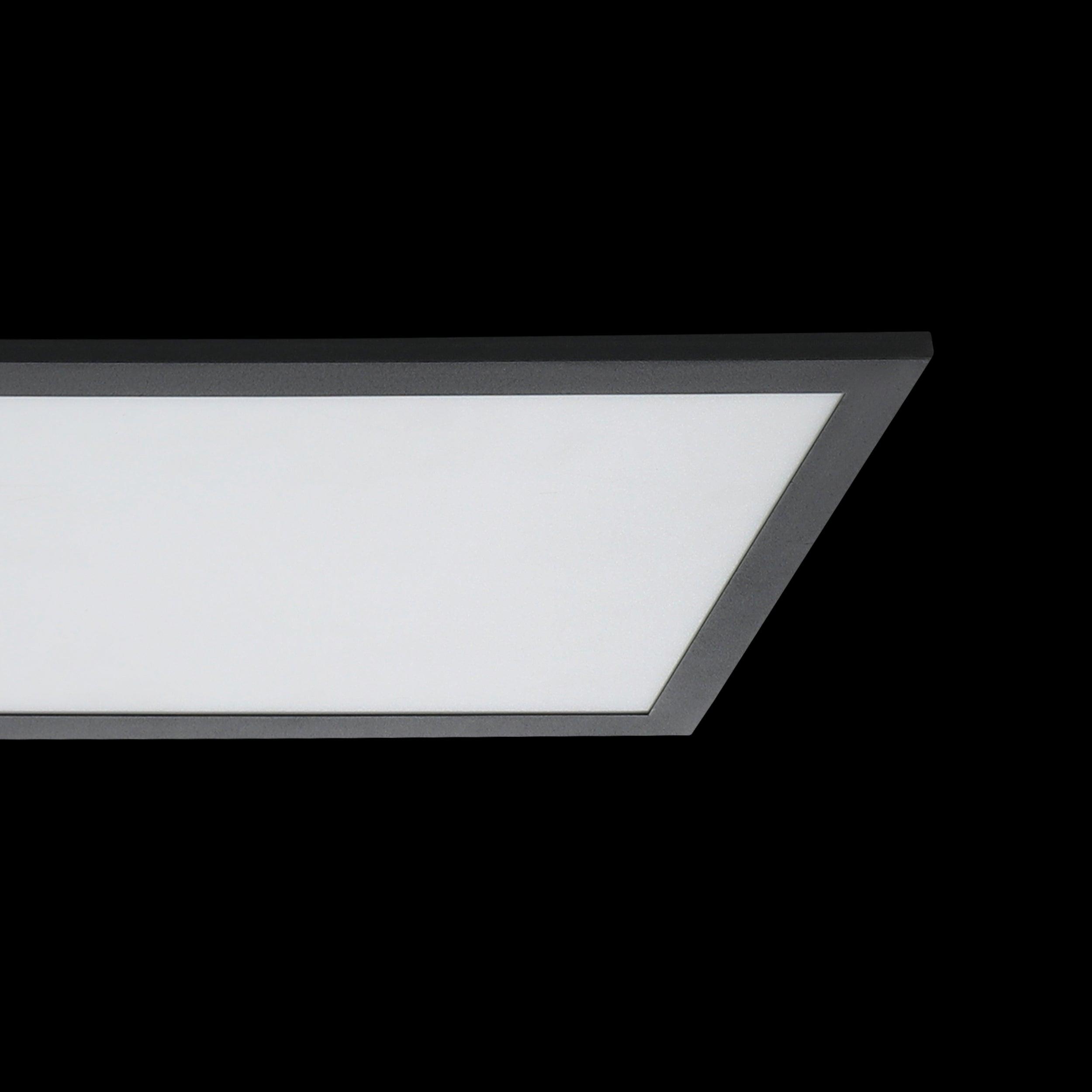 Eglo Bordonara Black LED Flush Mount Ceiling Light - Modern Rectangular Fixture for Kitchen, Bedroom & Living Room Lighting