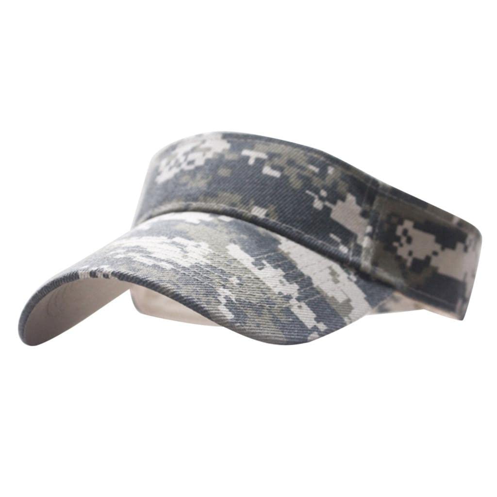 Unisex Camo Sun Visor Hat - Adjustable Baseball Cap for Running, Cycling, Golf & Tennis | UV Protection Summer Sports Hat for Outdoor Activities