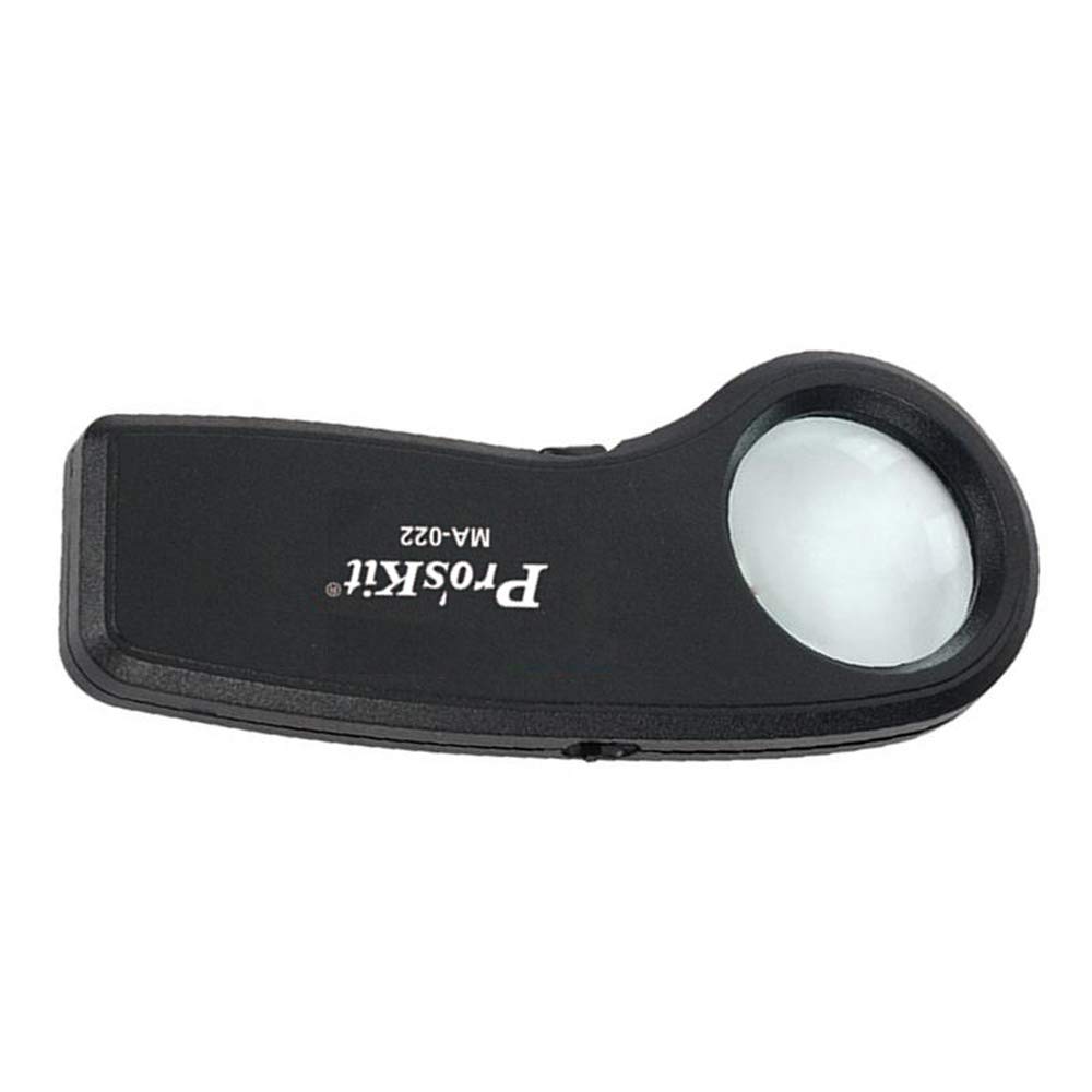 7.5X Handheld Magnifying Glass with LED Light & Currency Detector - Portable Reading Aid for Newspaper, Books, Stamps & Jewelry Inspection (MA-022)