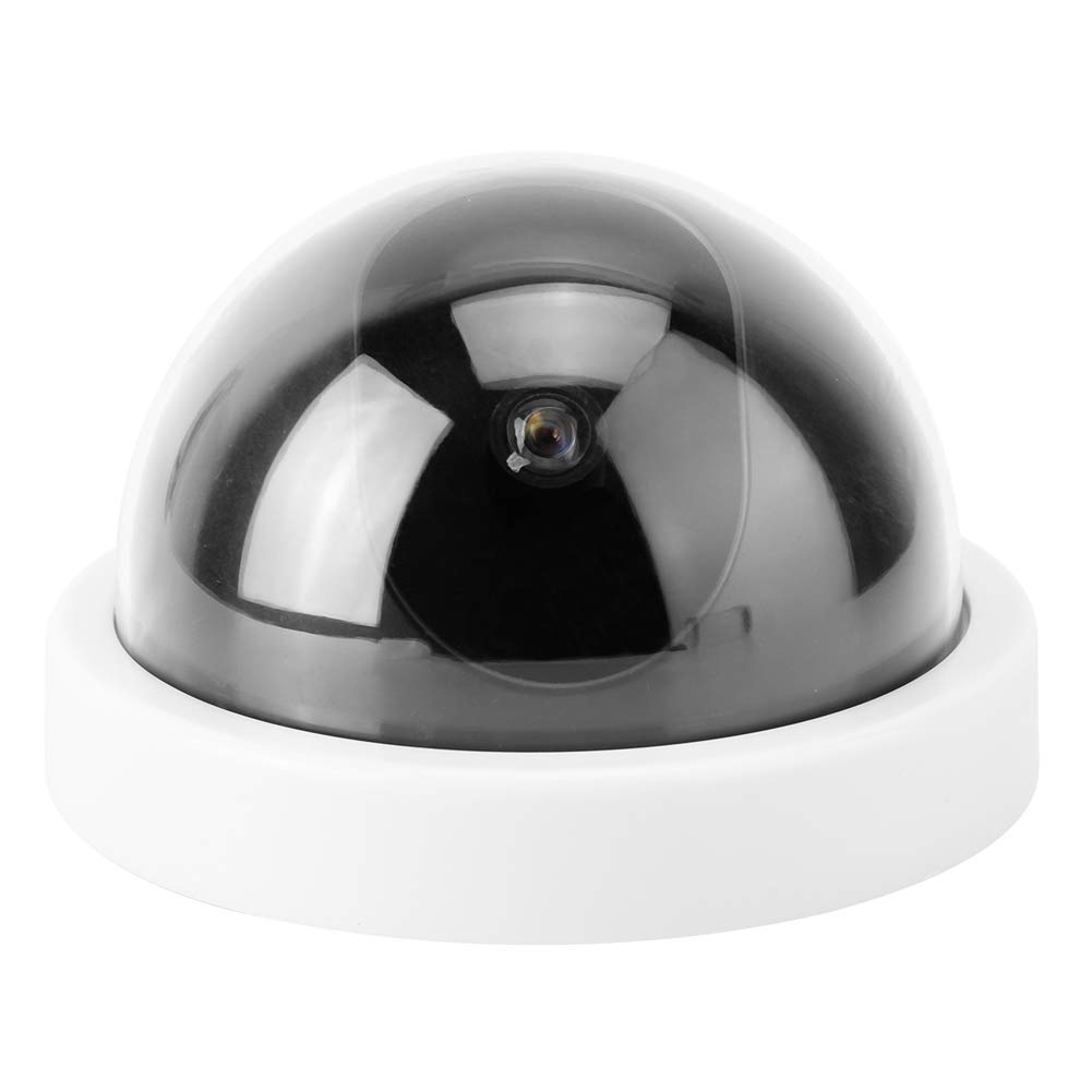 Burappoi Dummy Dome Camera - 4 Pack Fake Security Camera with Flashing LED Light (White) | Realistic CCTV Simulation for Home & Business Surveillance | Ideal for Deterring Burglars in Stores, Offices & Residential Areas