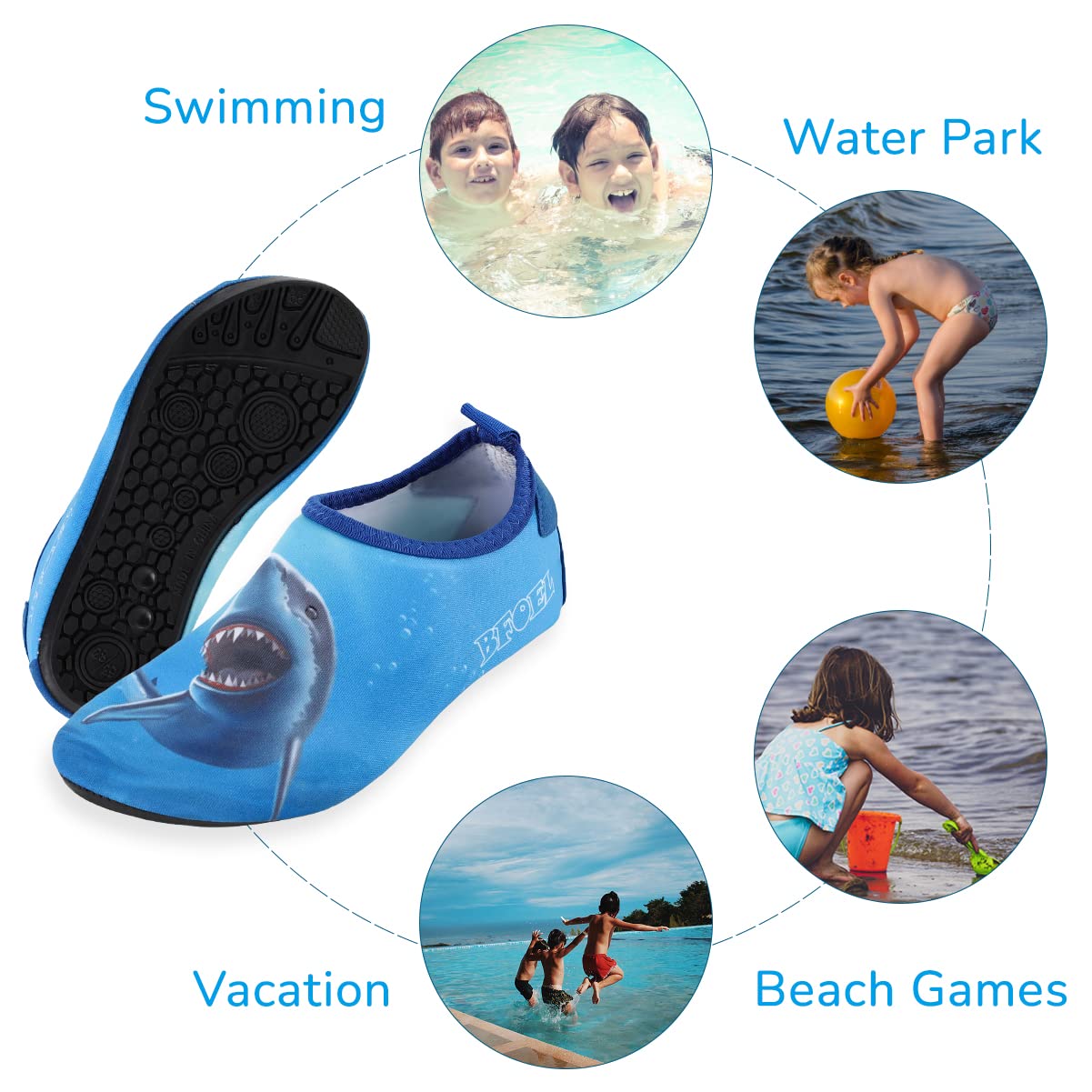 **Best Kids Water Shoes for Toddler Boys & Girls - Quick Dry Non-Slip Swim Socks for Beach, Pool & Aqua Sports - Lightweight & Comfortable for Big Kids**    *(Perfect for Swimming, Water Parks, Beach Walks & Outdoor Adventures)*