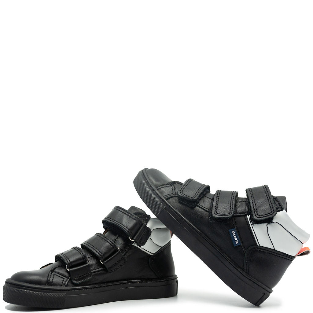 Atlanta Black and White Hi-Top Moccasin Sneakers for Men & Women - Stylish Casual Shoes for Walking, Streetwear, and Everyday Fashion