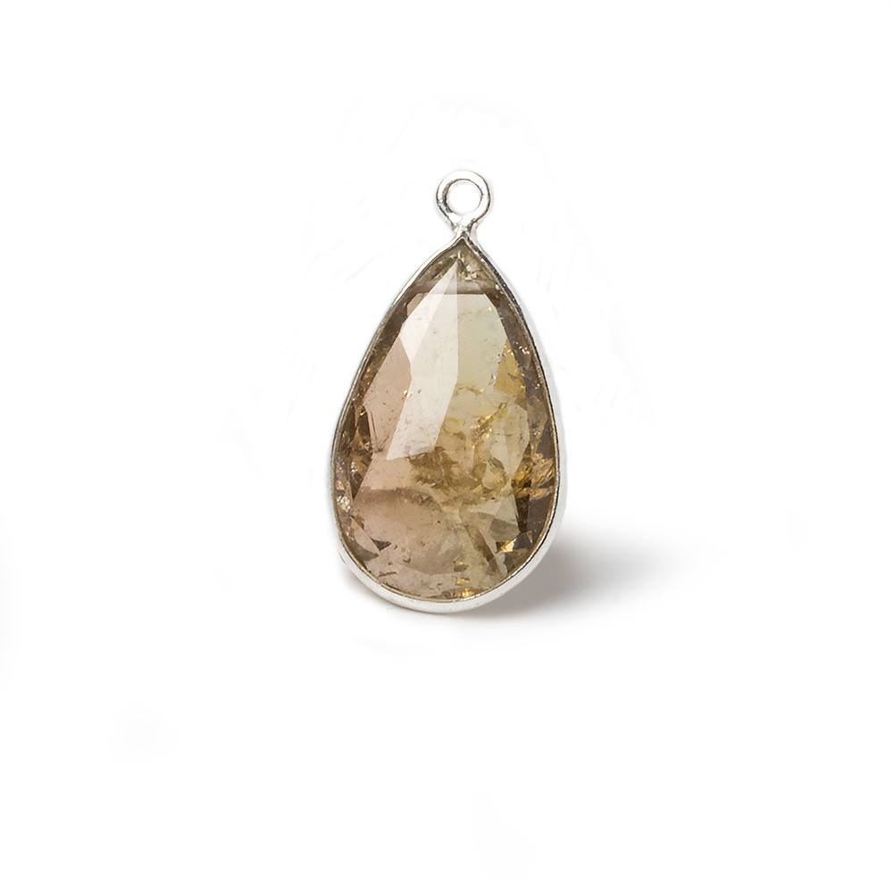 11x20mm Silver Bezel Golden Tourmaline Pear Pendant - Handmade Jewelry for Women - Perfect for Necklace, Bracelet & Gift Giving
