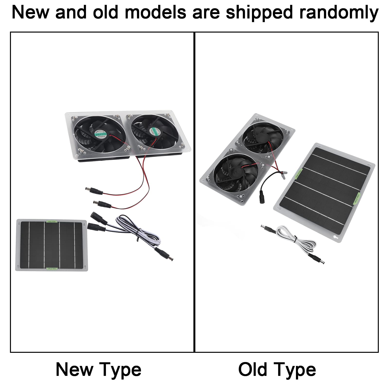 100W 12V Solar Panel Fan Kit - Waterproof Dual Exhaust Fans with Solar Panel for Greenhouses, Chicken Coops, Sheds & Pet Houses - Ideal for Ventilation in Small Spaces, Crawl Spaces & Outdoor Shelters