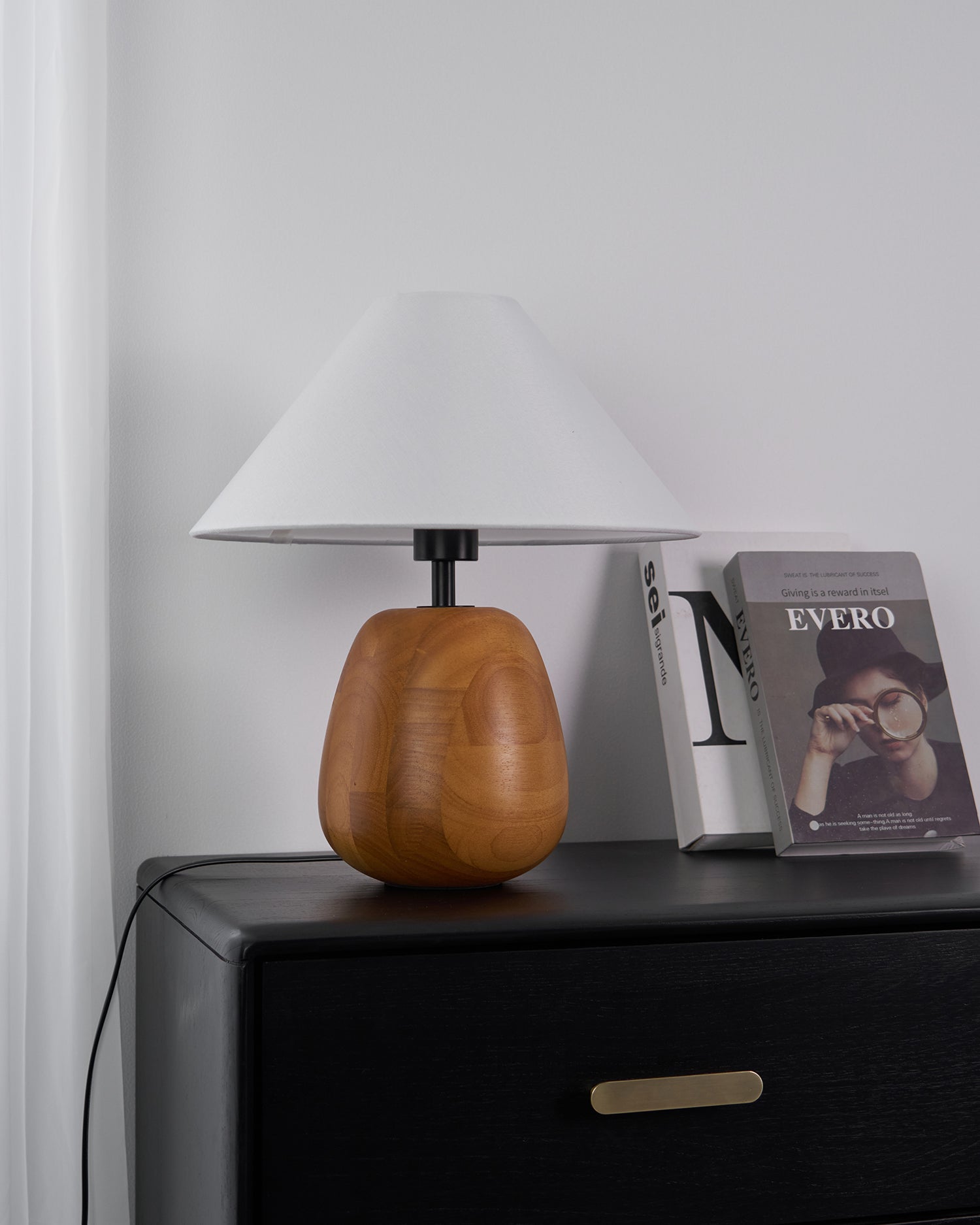 Stylish Irving Wood Table Lamp - Modern Home & Office Decor - Perfect for Bedroom, Living Room, and Workspace Lighting