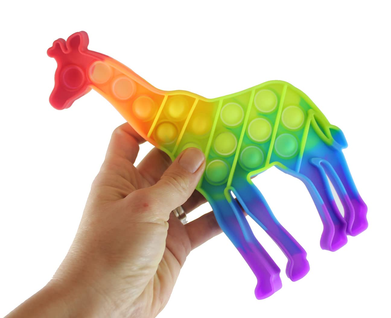 1 Giraffe Bubble Pop Fidget Toy - Silicone Push Poke Sensory Stress Relief Toy for Kids & Adults - Anxiety Relief & Focus Aid - Perfect for Home, Office, Classroom & Travel Use