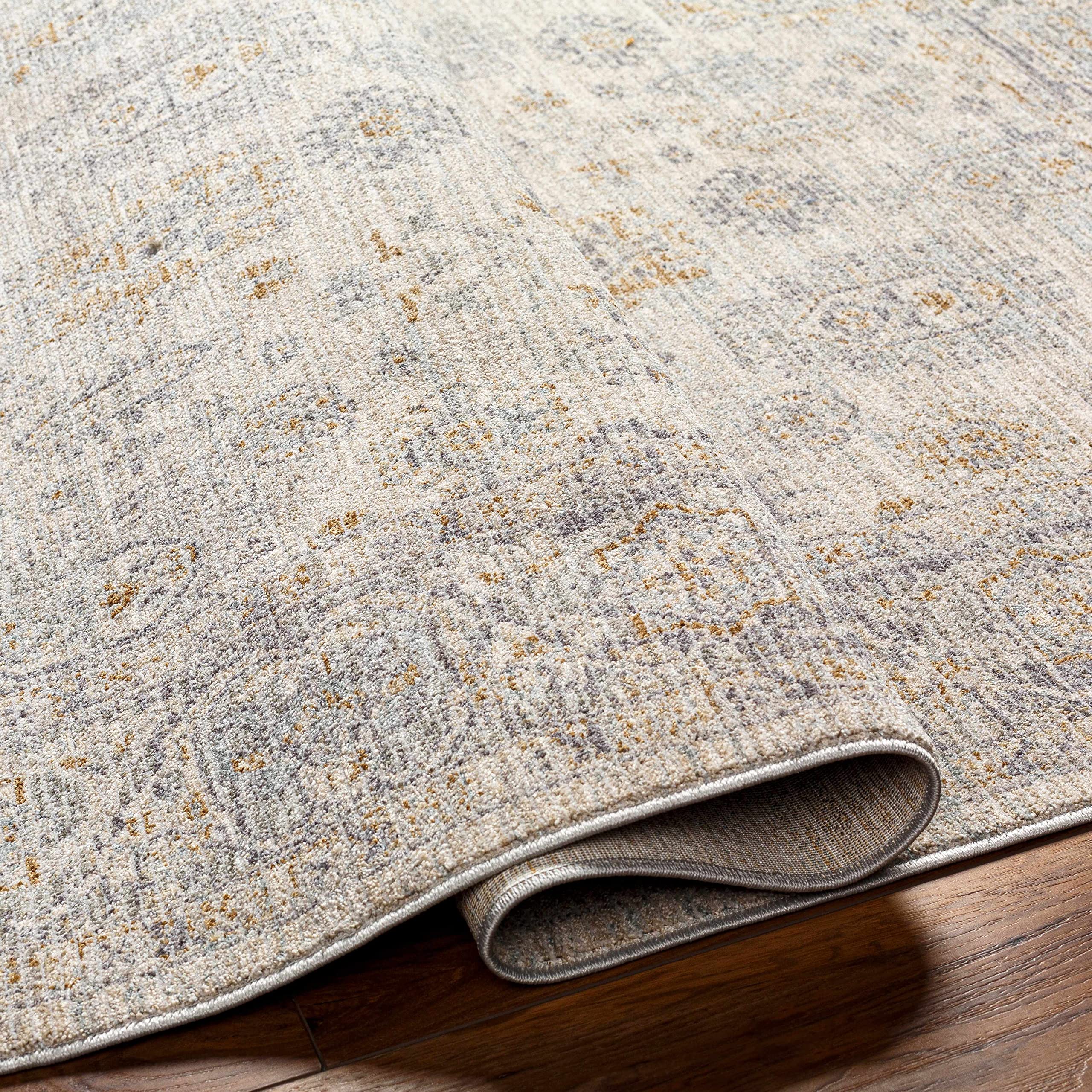 Hauteloom Fawn Living Room & Bedroom Area Rug - Soft Gray & Green Modern Rug - 7'10