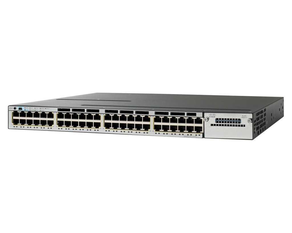 Cisco Catalyst WS-C3750X-48P-L 48-Port Gigabit Ethernet Switch with 2 Network Module Slots - 10/100/1000Base-T - Ideal for Business Networks, Data Centers & Office IT Infrastructure