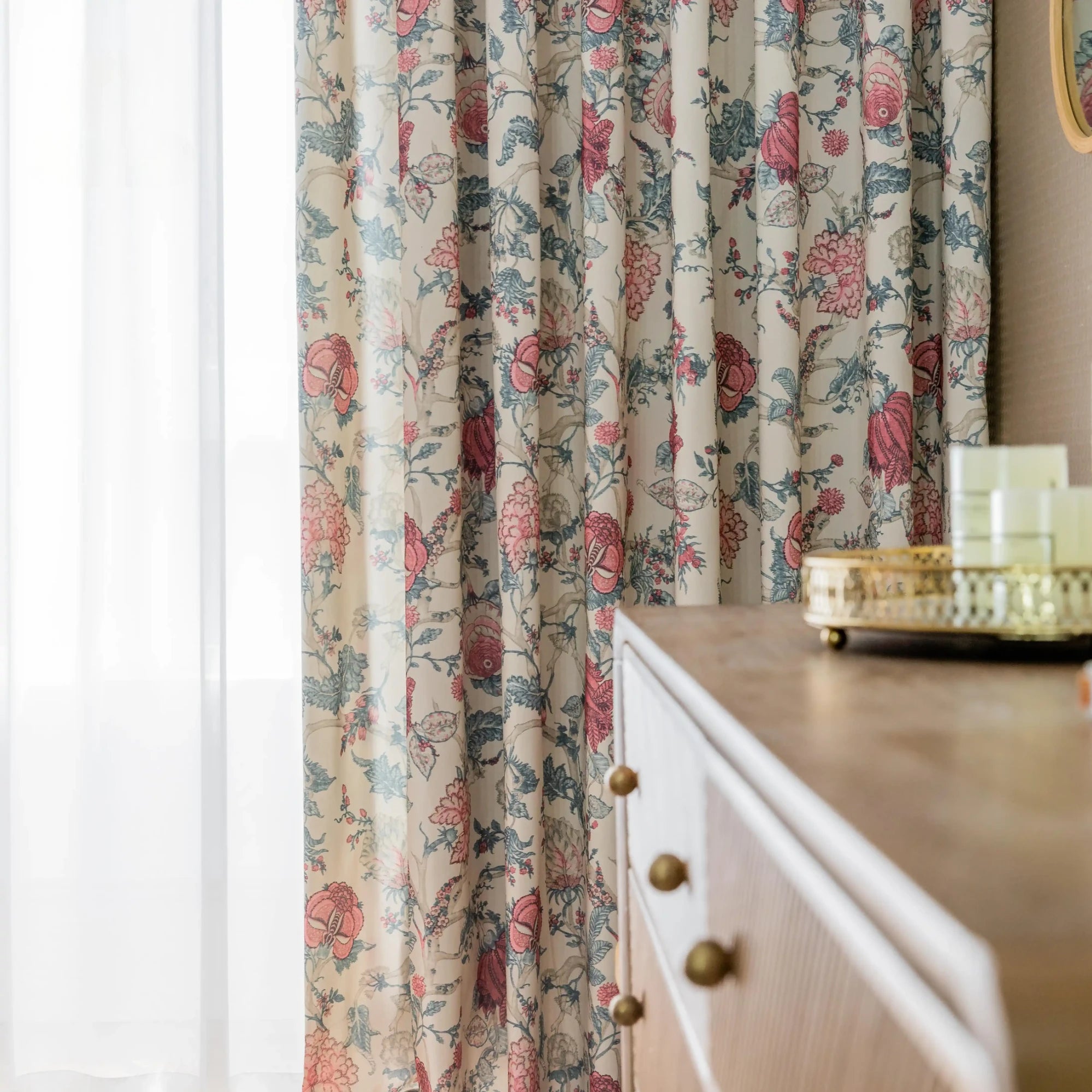 Stylish Ayana Rustic Botanical Blackout Curtains for Bedroom & Living Room - Custom Window Treatments for Light Control & Home Decor