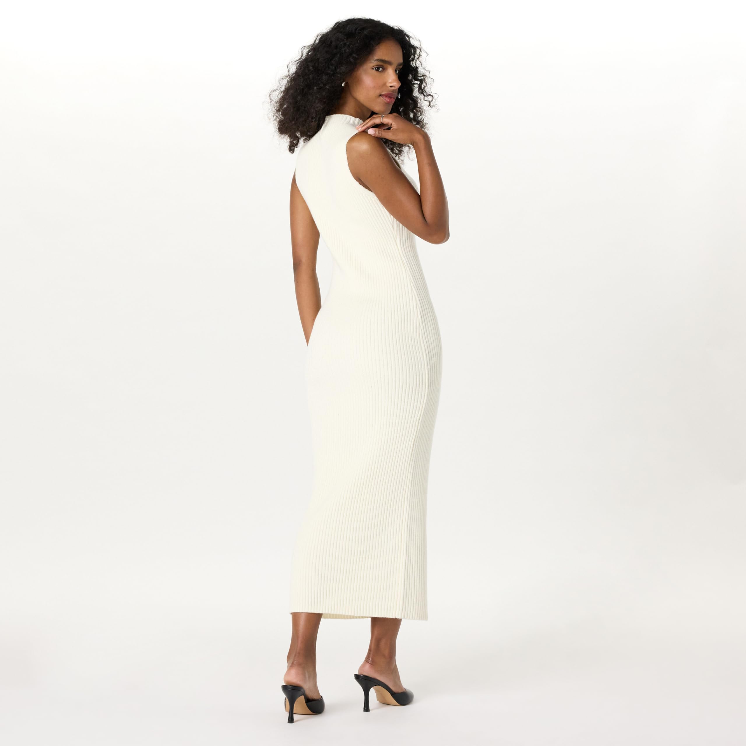 The Drop Women's Jodi Mock Neck Sweater Dress - Long Sleeve Maxi Knit Dress for Fall & Winter, Perfect for Office, Date Night and Holiday Parties