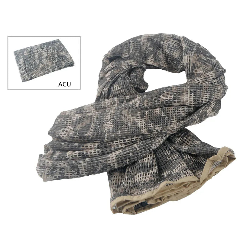 Sniper Veil Camo Mesh Tactical Scarf - Military Grade Concealment Scarf for Hunting, Airsoft & Outdoor Survival Gear | Perfect for Snipers, Hunters & Tactical Enthusiasts