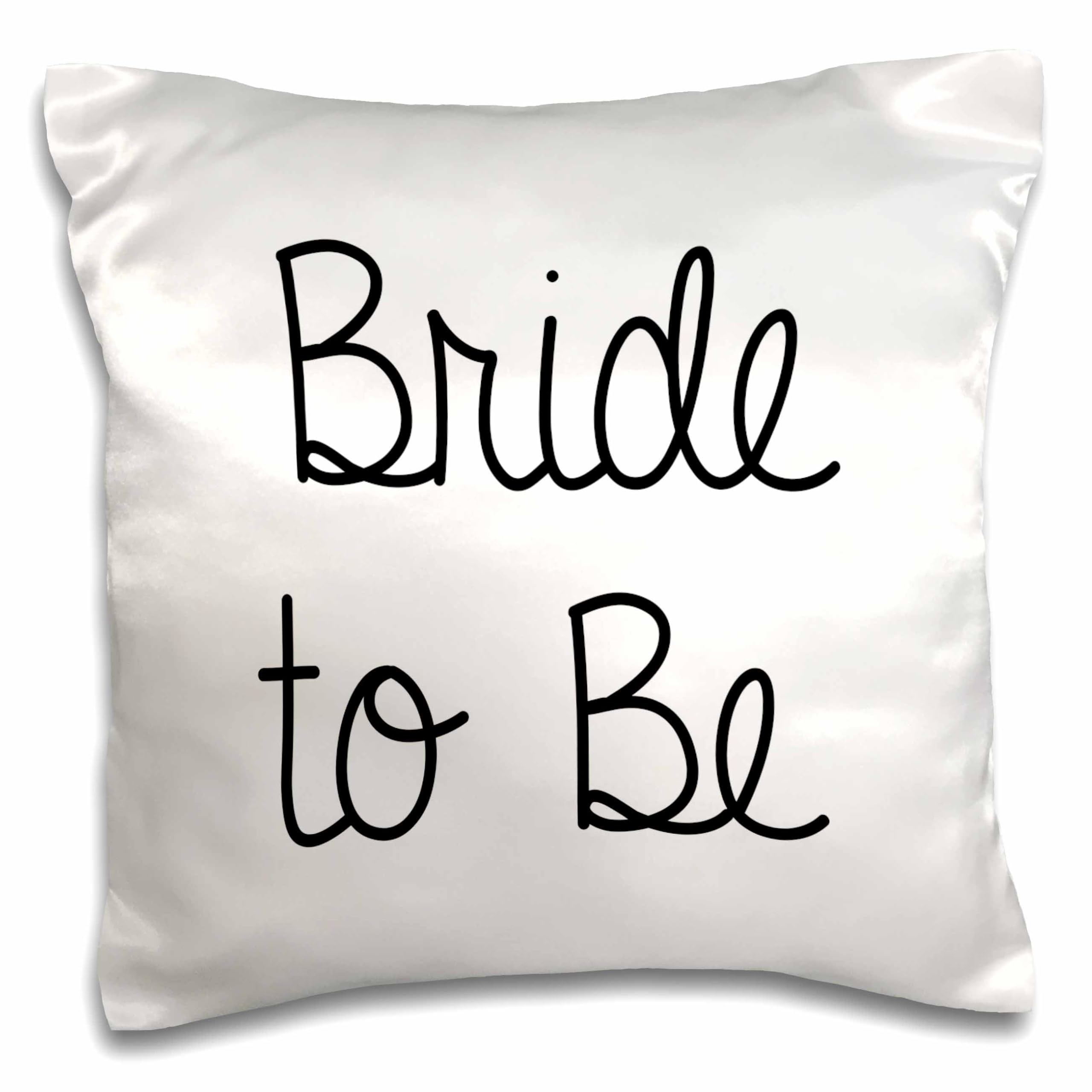 3D Rose Bride to Be Pillow Case - 16x16 Inch Decorative Throw Pillow Cover for Wedding, Bridal Shower, Bachelorette Party & Home Decor