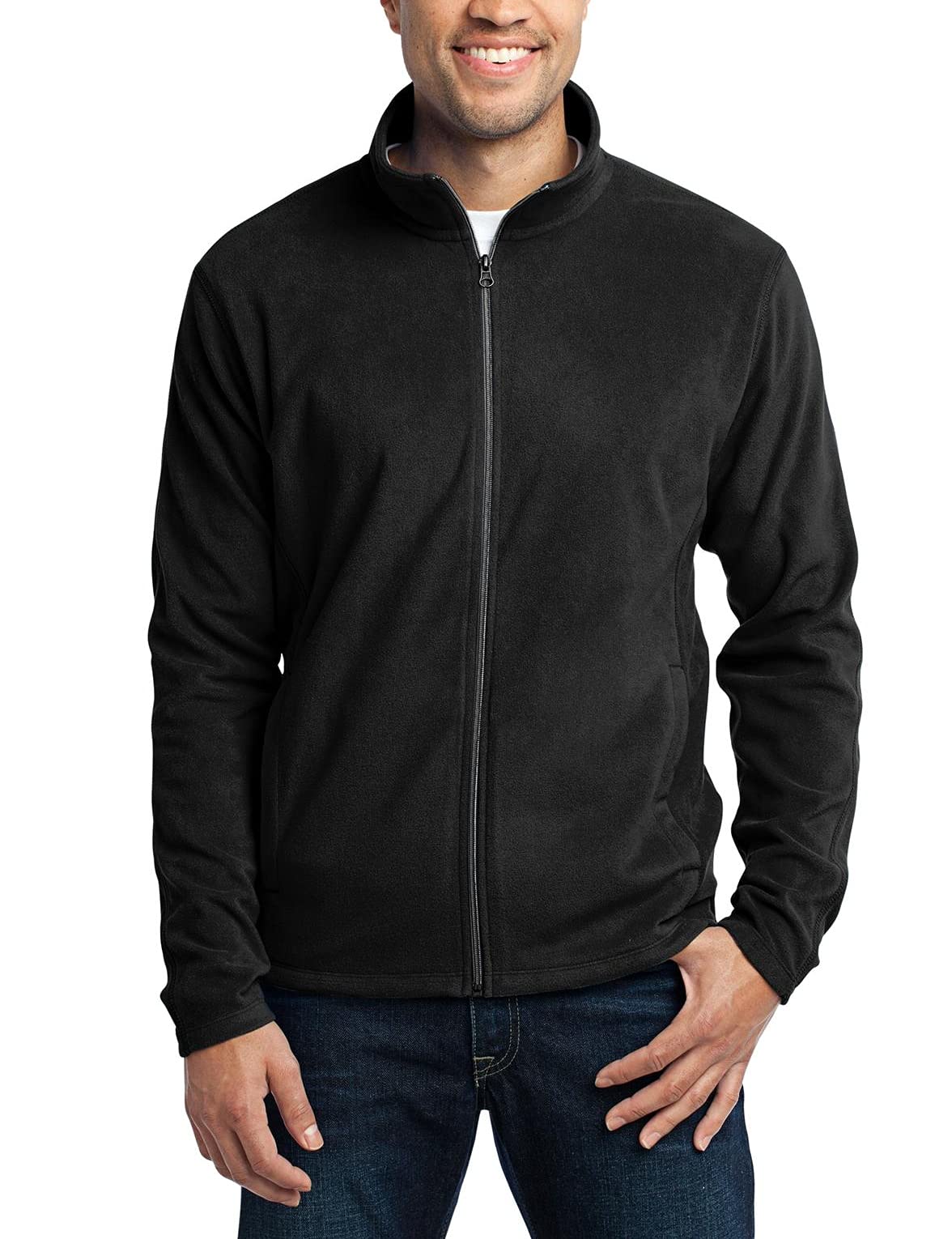 JustBlanks Men's Lightweight Full Zip Microfleece Jacket with Pockets - Perfect for Outdoor Adventures and Casual Wear