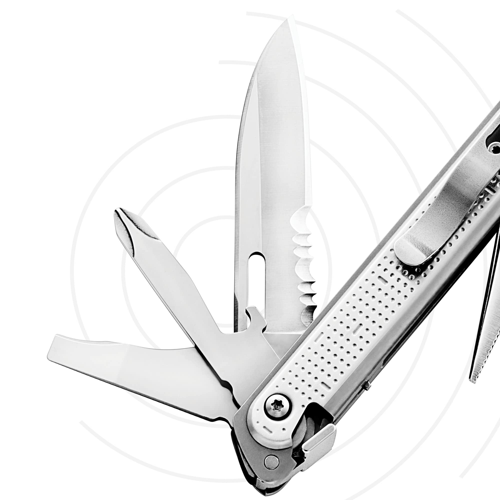 LEATHERMAN FREE P2 Multitool with Magnetic Locking - Compact & Hand Accessible Multi-Tool with Premium Nylon Sheath | Made in USA | Perfect for Camping, Hiking, Survival & Everyday Carry (EDC)