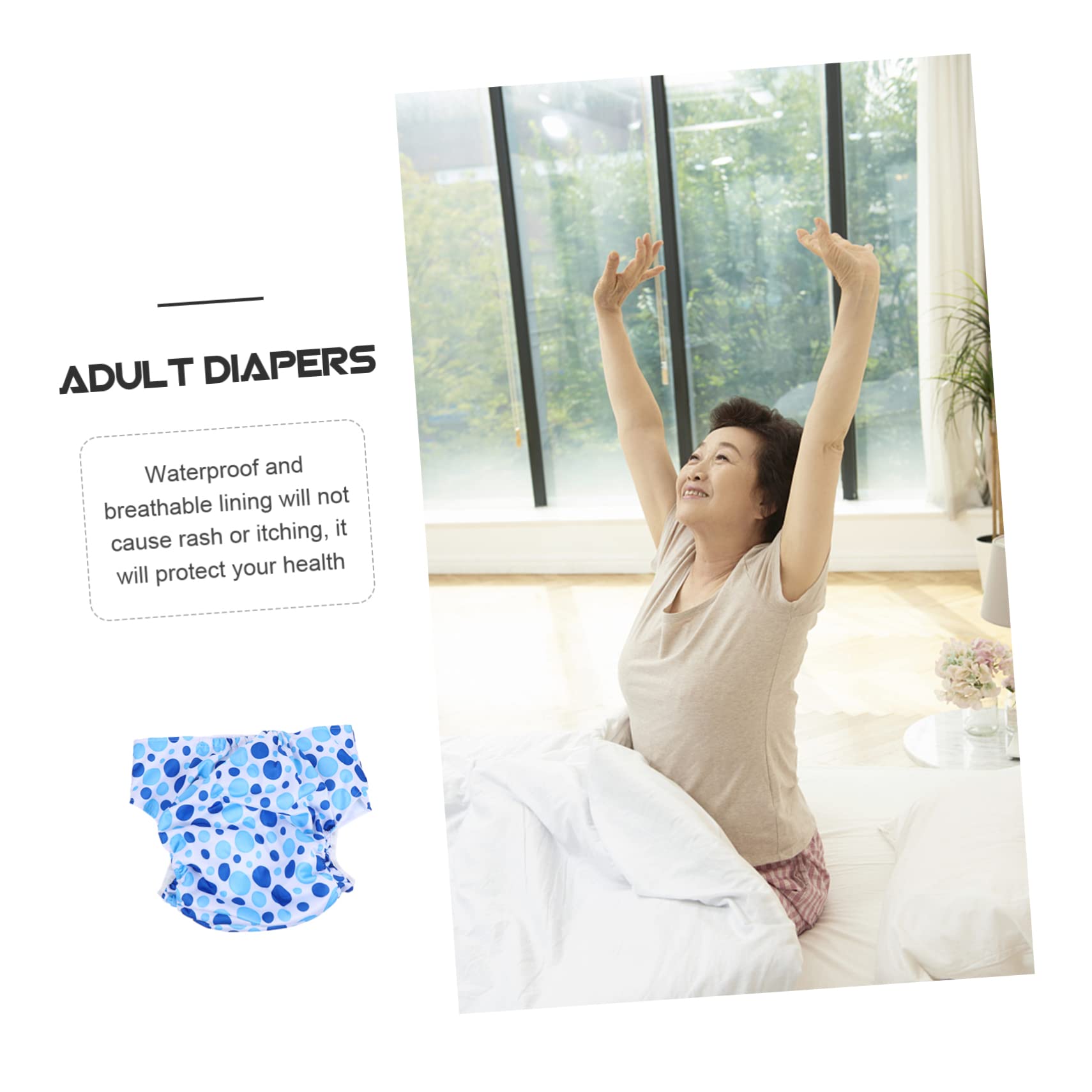 Healeved 8 Pcs Adult Diapers for Women & Men - Disposable Briefs, Incontinence Underwear, Overnight Protection - Ideal for Bedwetting, Postpartum Care, and Elderly Use