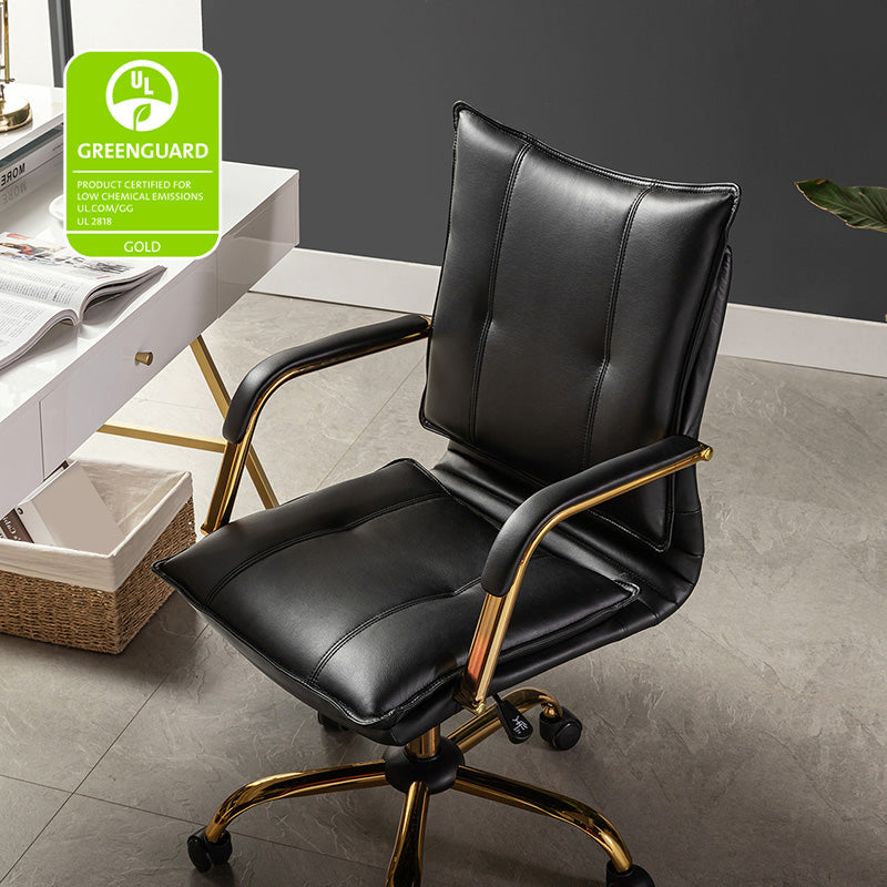 Stylish Michele Vegan Leather Task Accent Chair - Modern Office & Living Room Furniture for Home & Workspace