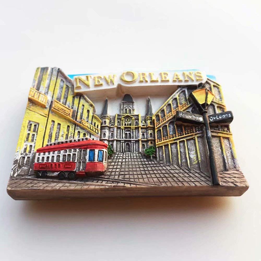 3D Resin New Orleans USA Fridge Magnet - Souvenir Travel Gift, City Collection for Home & Office Decor | Perfect for Refrigerators, Lockers, and Metal Surfaces