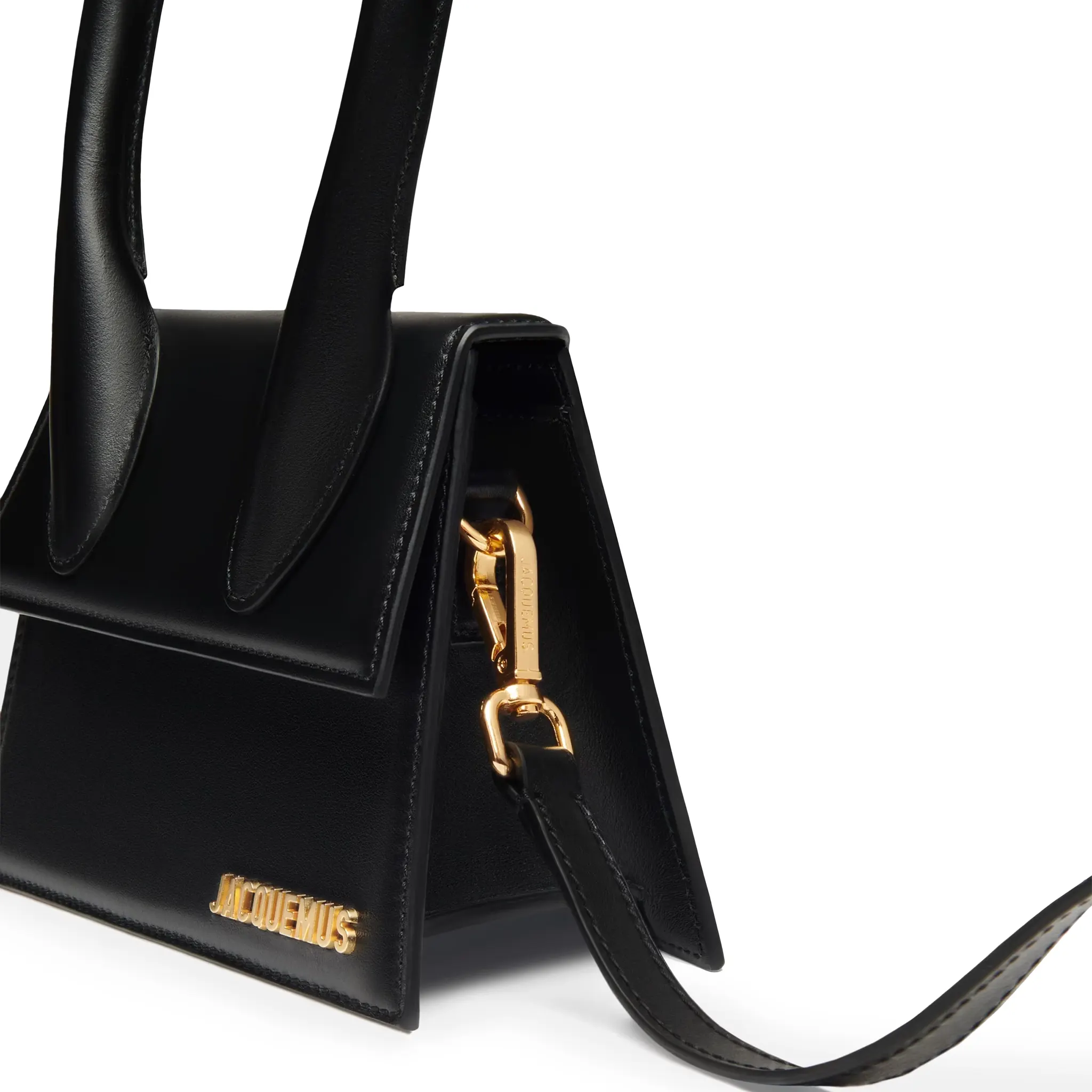 Jacquemus Le Chiquito Moyen Black Leather Crossbody Bag for Women | Luxury Designer Handbag | Perfect for Evening Parties, Date Night & Travel Accessories