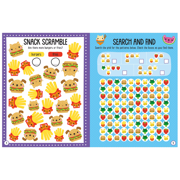 Balloon Stickers for Kids - Foodie Cuties Activity Book with 100+ Fun Stickers - Perfect for Birthday Parties, Classroom Rewards & Creative Play