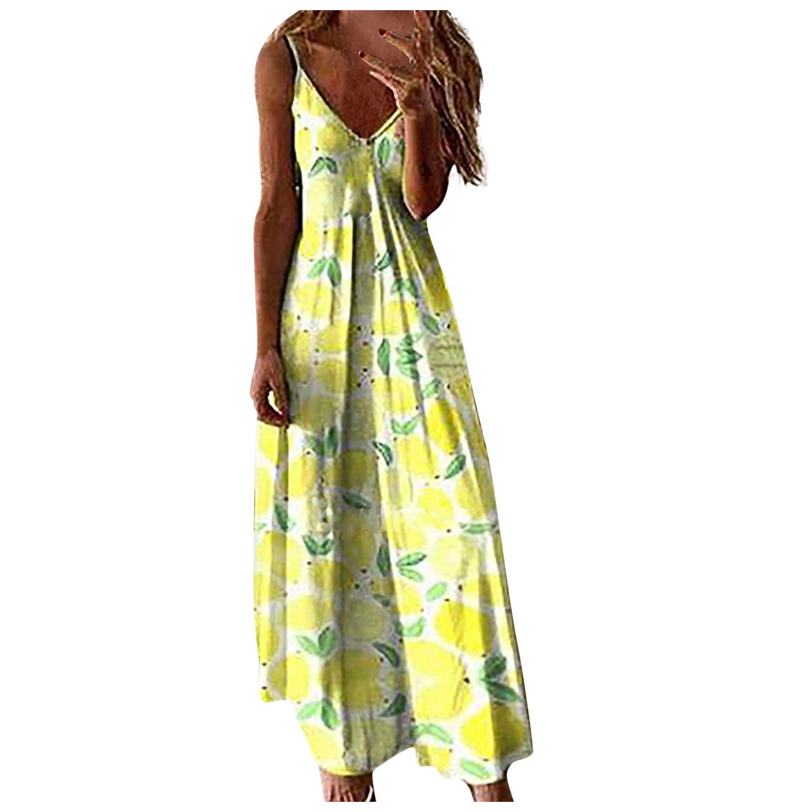 Women's Summer Beach Dresses - Sleeveless Loose Plain Maxi Sundress, Casual Long Vest Dress for Ladies | Perfect for Vacations, Pool Parties & Tropical Getaways
