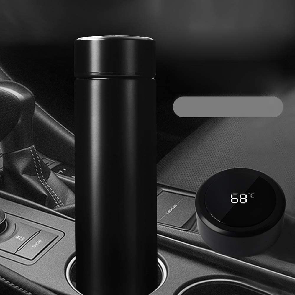 KGN MART Smart Thermos - 500ml Stainless Steel Vacuum Insulated Water Bottle with LED Temperature Display | Keeps Hot & Cold for 24 Hours | Leakproof Travel Mug for Hiking, Gym, Office & Outdoor Activities