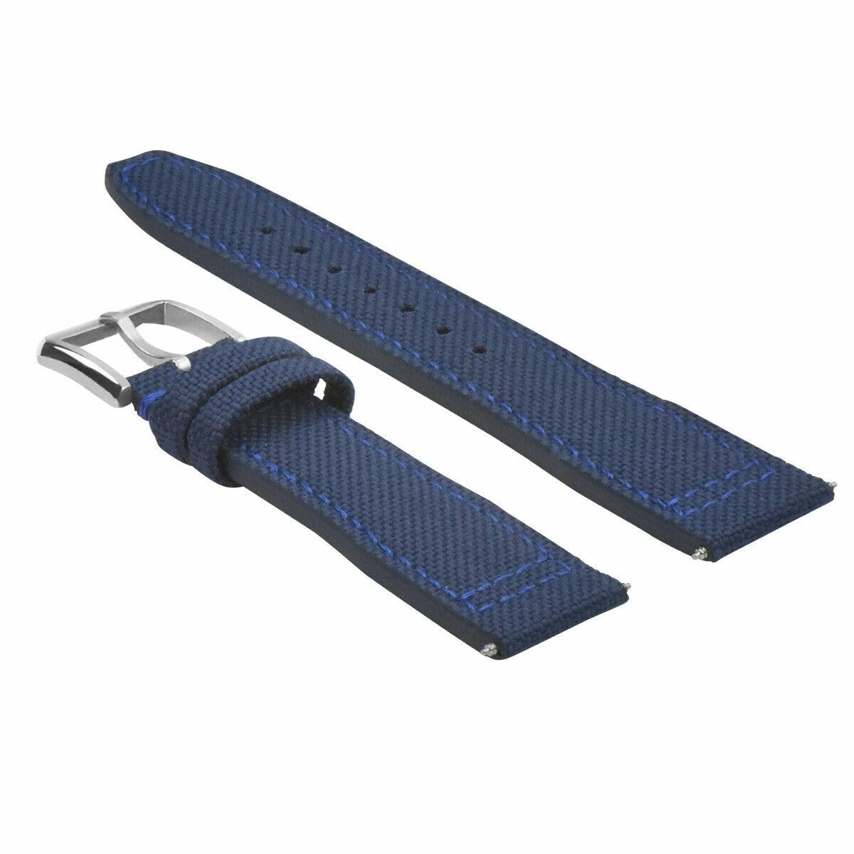 20mm Canvas Leather Watch Band Strap for IWC Pilot & Portuguese - Durable Replacement Strap for Men's Watches | Perfect for Casual, Business & Outdoor Activities