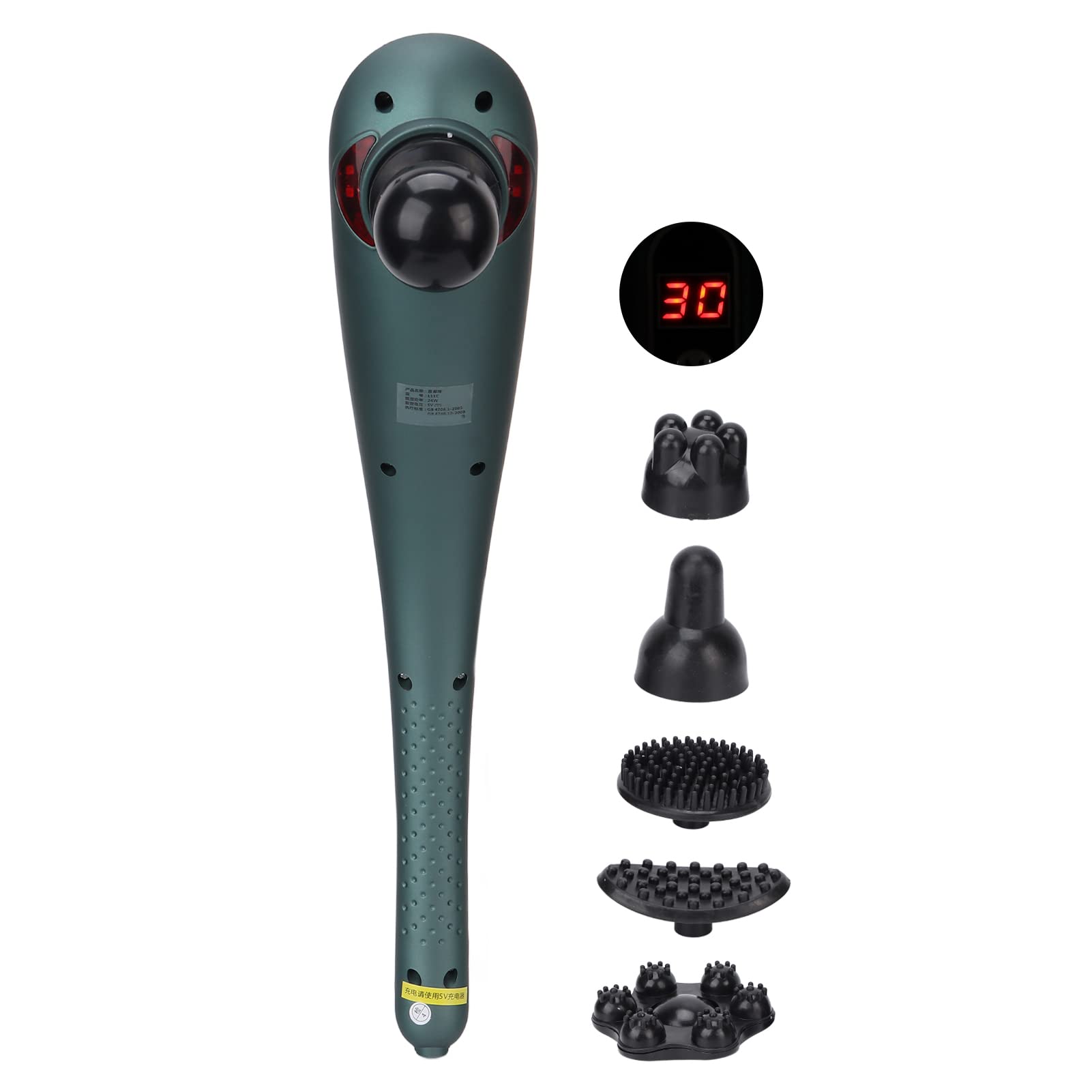 Electric Handheld Percussion Massager - 15 Speed Deep Tissue Massage Gun for Muscle Pain Relief, Back & Waist Tension - Portable Body Massager for Athletes, Office Workers & Home Use