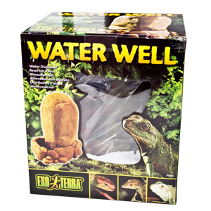 Exo Terra Water Well - Reptile Water Dish for Terrariums, Amphibians & Small Pets - Perfect for Hydration & Habitat Decoration in Vivariums & Enclosures