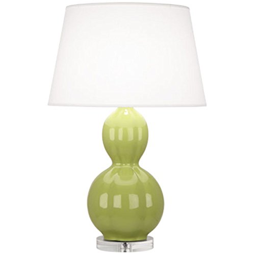 Parrot Green Glazed/Lucite/Polished Nickel