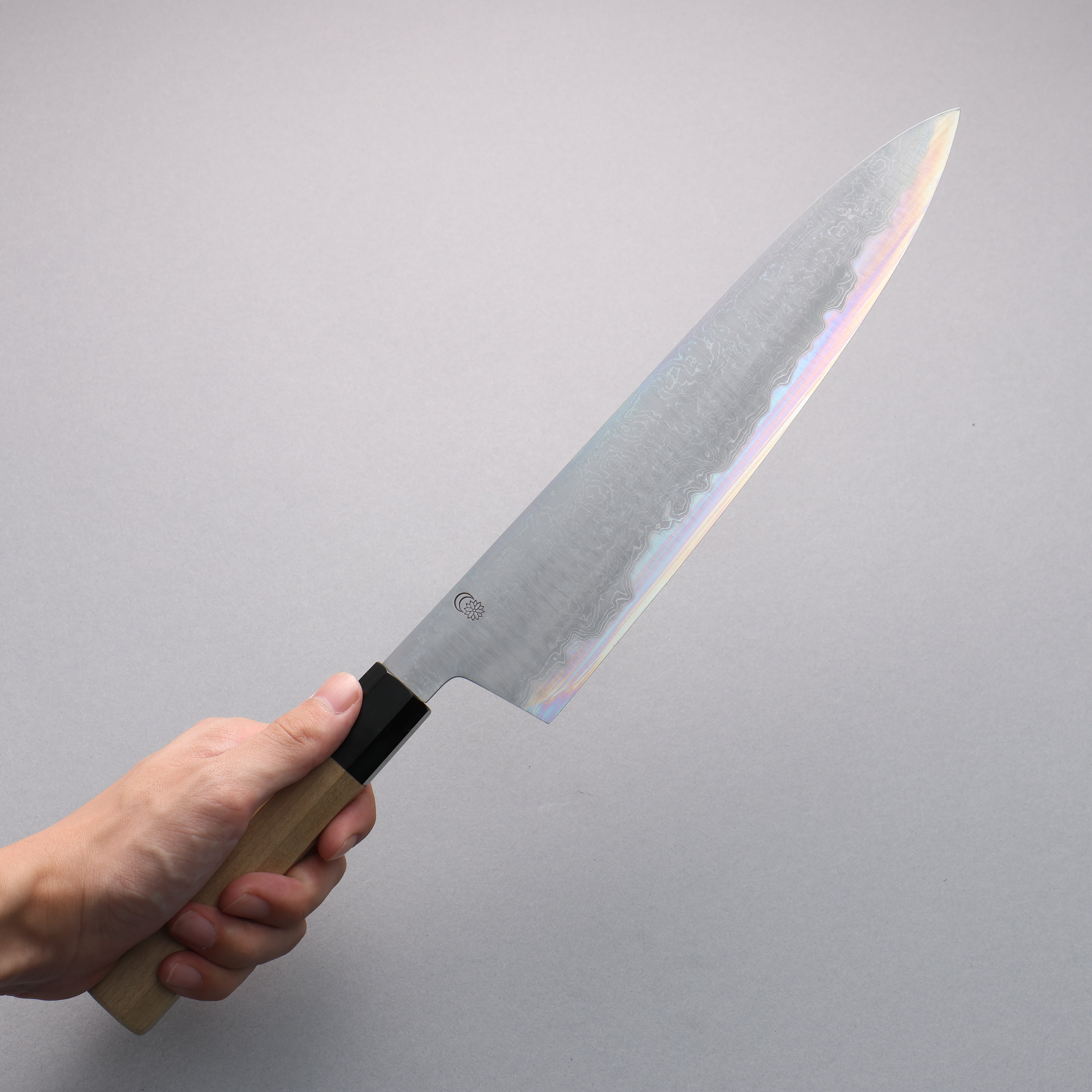 Premium Kikuzuki Blue Steel No.1 Damascus Gyuto Chef Knife 270mm - Japanese Magnolia Wood Handle - Professional Kitchen Knife for Sushi, Meat Cutting & Culinary Arts
