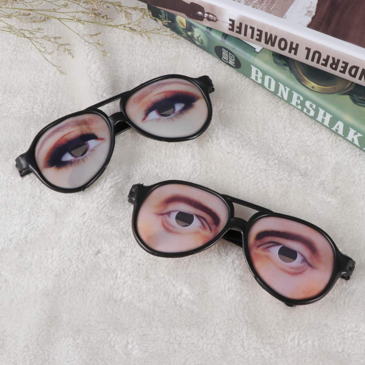 SOIMISS Funny Googly Eye Glasses - Crazy Disguise Eyewear for Halloween, Costume Parties & Dress-Up Props | Kids Outdoor Play & Joke Prank Accessories