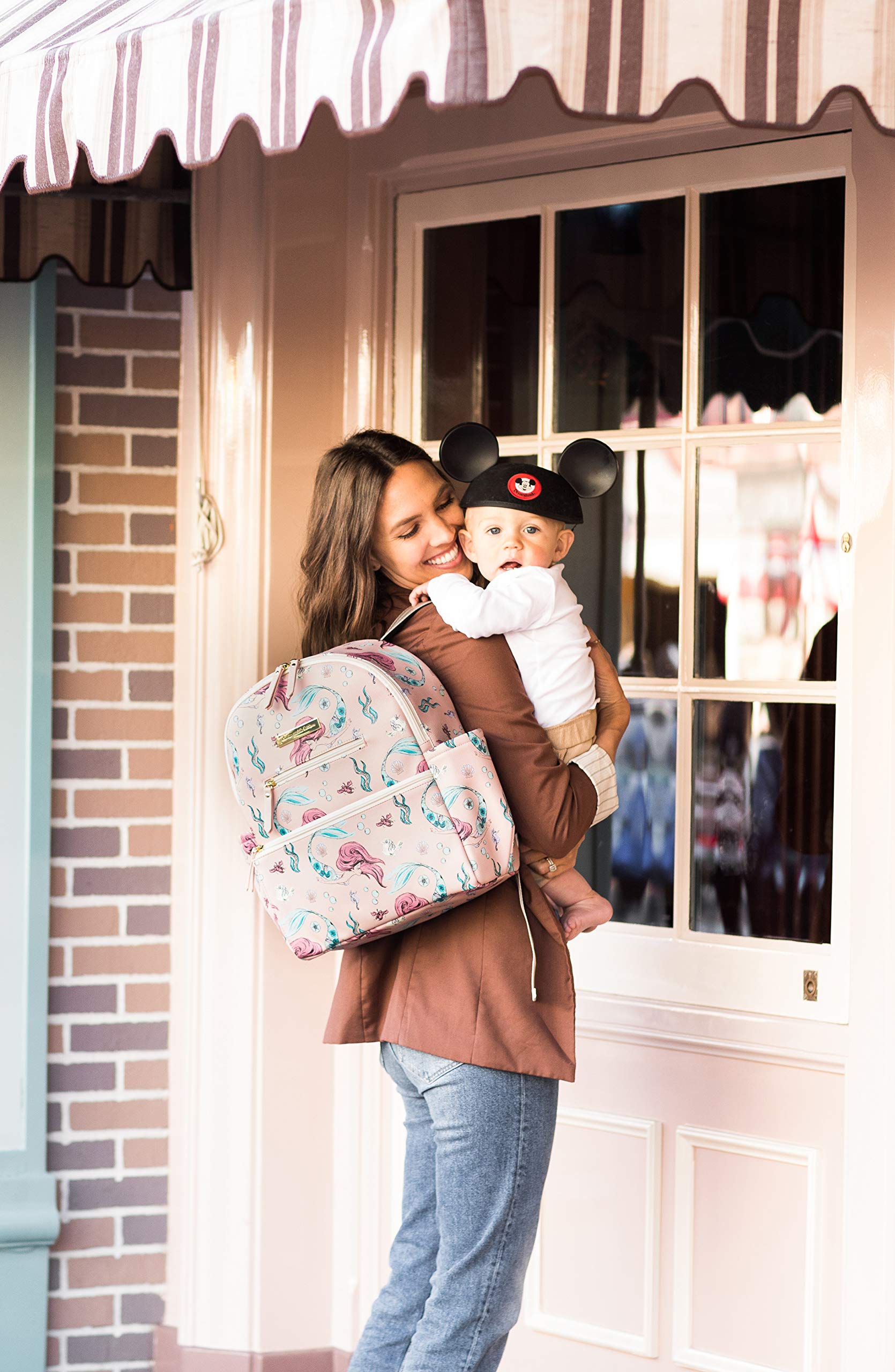Petunia Pickle Bottom Ace Backpack - Stylish & Spacious Diaper Bag for Parents, Waterproof Baby Backpack for Moms & Dads, Perfect for Travel, Daycare & Family Outings - Little Mermaid Design